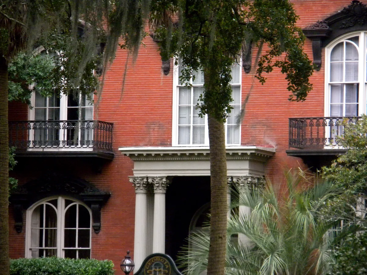 The Mercer Williams House on Monterey Square, one of the most haunted places in Savannah